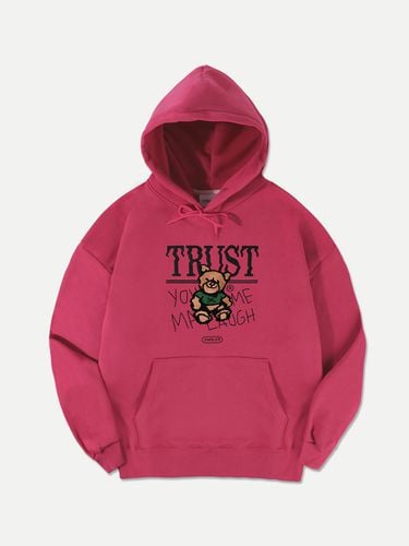 Oversized Trust Bear Hoodie _ Pink - AMBLER - Modalova