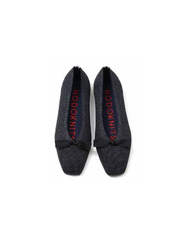 Square Knit Flat_Ribbon Metal Black - NODO - Modalova