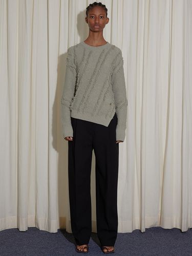 Straight Wool Tuck Pants_Black - Enor - Modalova