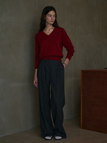 Twotuck Wide Pants_Charcoal - Lamerei - Modalova