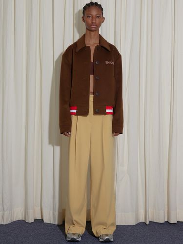 Heritage Wool Bomber Jacket_Brown - Enor - Modalova