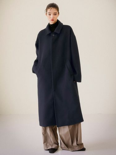 Oversized Wool Balmacaan Long Coat [] - FLARE UP - Modalova