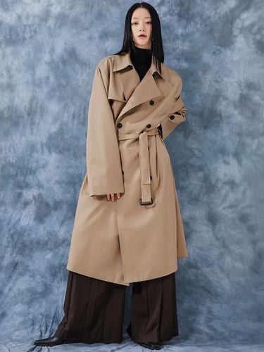 Oversized Trench Coat Beige - FLARE UP - Modalova