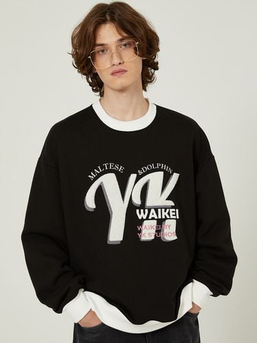 YK Boucle Artwork Printing Sweatshirt _ - WAIKEI - Modalova