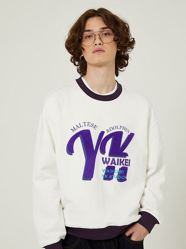 YK Boucle Artwork Printing Sweatshirt _ - WAIKEI - Modalova