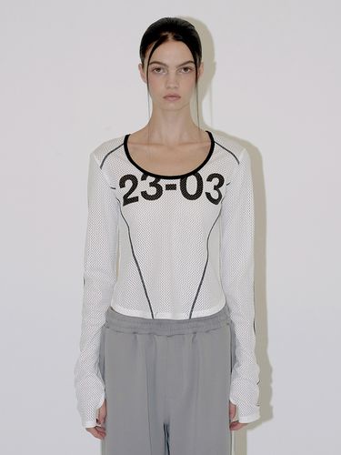 Mesh Jersey Tee - White - DIAGONAL - Modalova