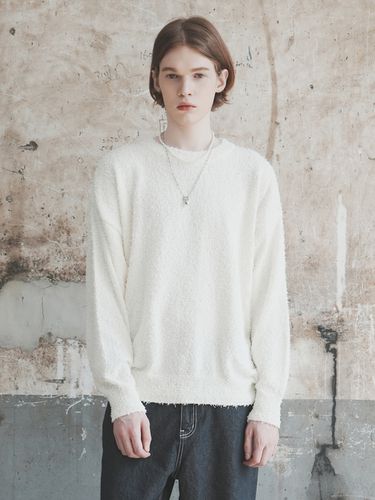 Solid Over Knit Pullover - WAAR FOR MEN - Modalova