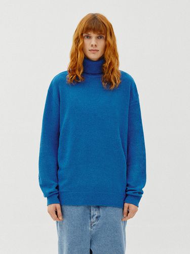 Boucle Polo Knit Top_Blue - V2 - Modalova