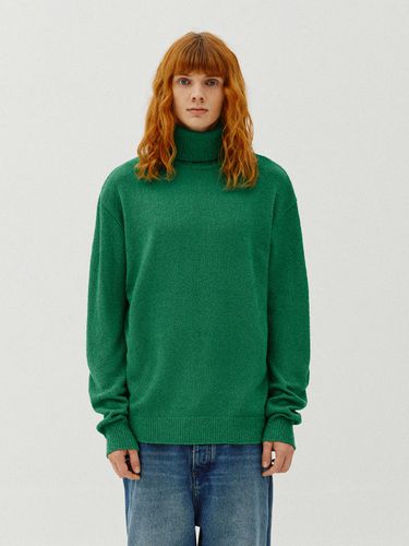 Boucle Polo Knit Top_Green - V2 - Modalova