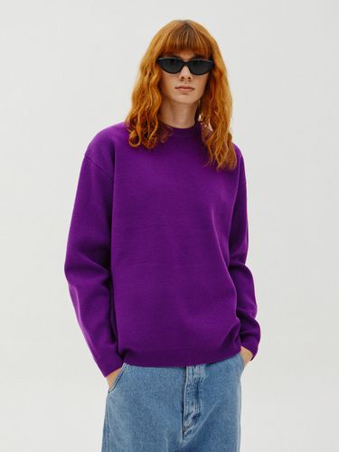 Oversized Knit Sweater_Purple - V2 - Modalova