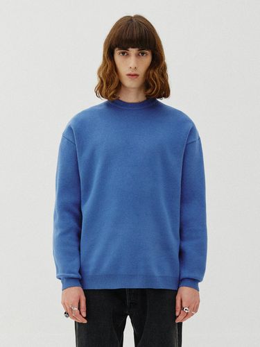 Oversized Knit Sweater_Blue - V2 - Modalova