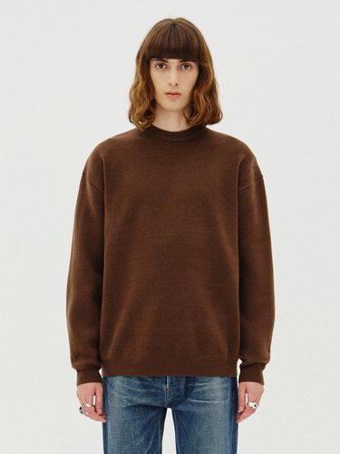 Oversized Knit Sweater_Brown - V2 - Modalova