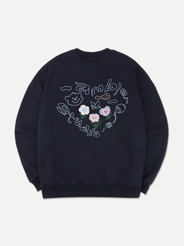 Oversized Flower Heart Sweatshirt _ - AMBLER - Modalova