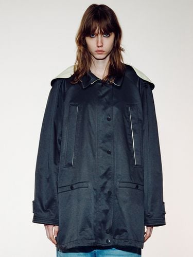 Detachable Hooded Reversible Trench Jacket - OPEN YY - Modalova