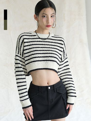 Didier Stripe Cropped Knit_2 Colors - AVANDRESS - Modalova