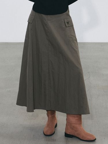 NNC Cotton Cargo Long Skirt - Khaki - NICK&NICOLE - Modalova