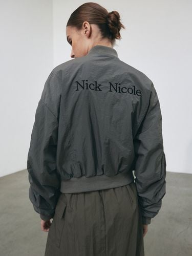 NNC Shirring Bomber Jacket - Khaki - NICK&NICOLE - Modalova