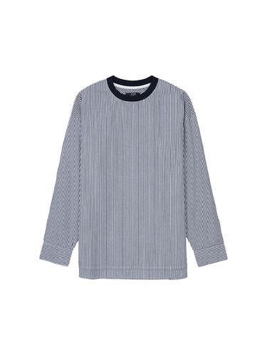 Stripe Crewneck Shirt _ Navy - ADHOC - Modalova