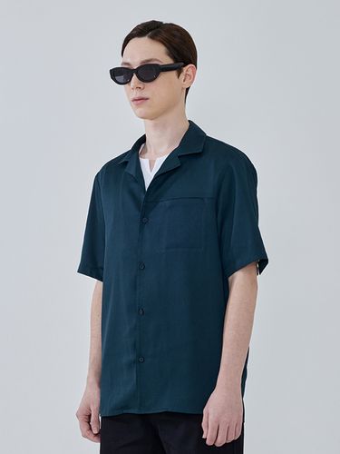 Open Collar Shirt _ Green - ADHOC - Modalova