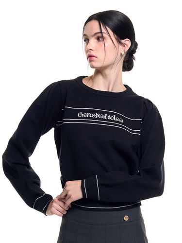 Logo Puff Pullover Top - Black - GENERAL IDEA - Modalova