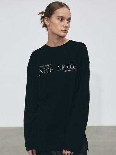 Closet Side Slit LS Top - Black - NICK&NICOLE - Modalova