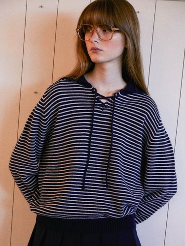 Low Stripe String Knit - Navy - AVAM HOME - Modalova