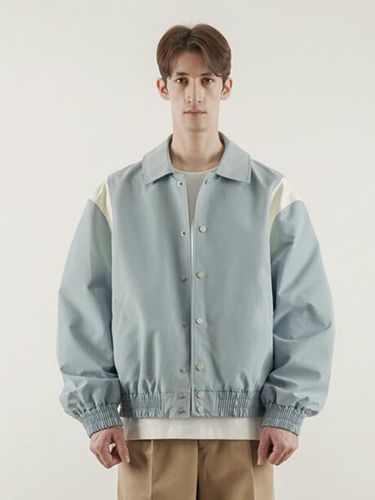 Nylon Varsity Jacket _ Light Blue - LIEU HOMME - Modalova