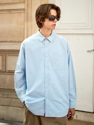 Comfy Collar Hidden Button Cotton Shirt _ 6 Colors - MINIMAL PROJECT - Modalova