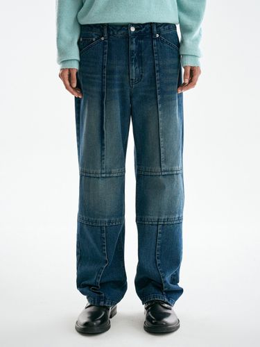 Brushed Washed Panel Denim Pants _ - THE KNIT COMPANY - Modalova