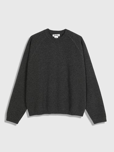 Fine Wool Raglan Knit Top_Dark Gray - 86d - Modalova