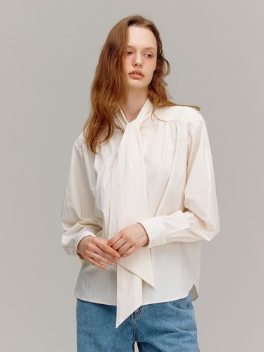 Loreley Volume Shirring Tie Blouse - AND YOU - Modalova