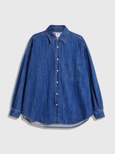 Washed Blue Denim Shirt - 86d - Modalova