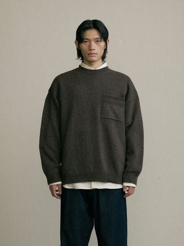 Lambswool Crewneck Knit Sweater () - endoor - Modalova