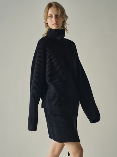 Cashmere Turtleneck Knit - Black - FACADE PATTERN - Modalova