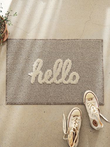 Hello Sisal Look Door Mat - DECOVIEW - Modalova