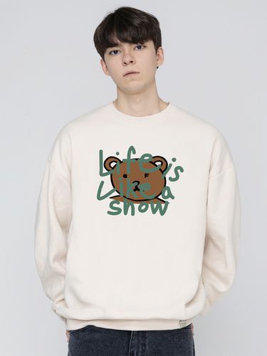 UNISEX] Big Drawing Letter Bear Sweatshirt - GRAVER - Modalova