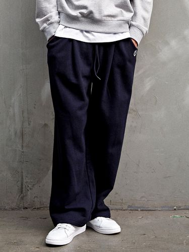 Wide Leg Single Pleat Sweatpants - 3colors - CUSTOM US - Modalova