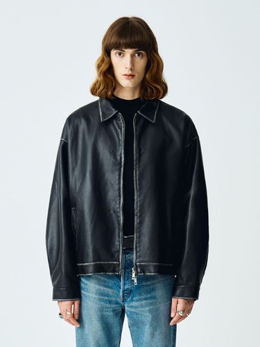 Vintage Vegan Leather Jacket_Black - V2 - Modalova