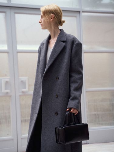 Cashmere Minimal Coat (Charcoal) - FACADE PATTERN - Modalova