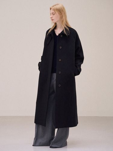 Cashmere Balmacaan Coat_Black - FACADE PATTERN - Modalova