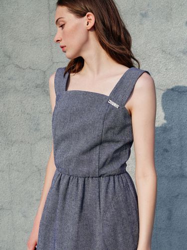 Susanna Denim Dress_Blue - SORRY TOO MUCH LOVE - Modalova