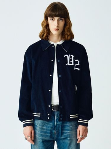 Corduroy Varsity Jacket_Navy - V2 - Modalova