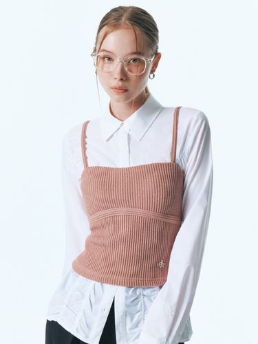 Ribbed Bustier Top_Pink - CITYBREEZE - Modalova