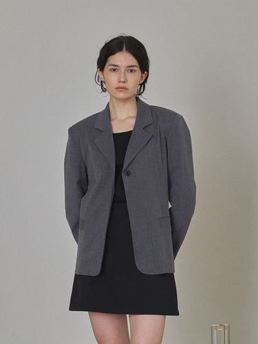 One button Classic Jacket (Gray) - Laminez - Modalova