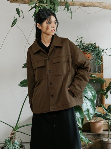 Unisex Suede Jacket (Brown) - malen - Modalova