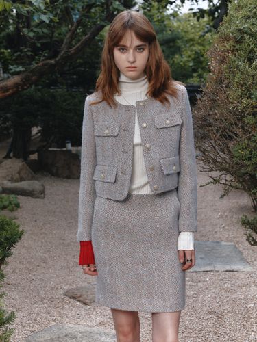 LOREN Cropped Wool Tweed Jacket - MUSEE - Modalova