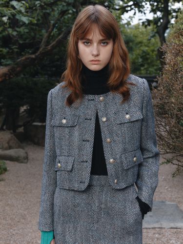 LOREN Cropped Wool Tweed Jacket - MUSEE - Modalova