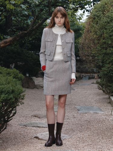 MIENNE Tweed Wool Mini Skirt - MUSEE - Modalova