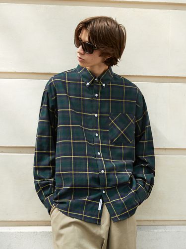 Oversized Knock Check Shirt _ Green - MINIMAL PROJECT - Modalova