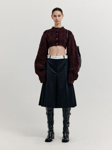 XAVIE Pintucked Long Skirt - Black - EENK - Modalova